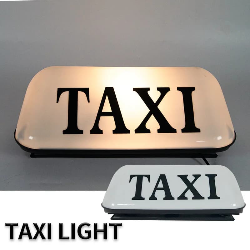 Targa per cabina taxi Topper sul tetto Lampada magnetica per auto Luce a LED Impermeabile 12V Lampada da tetto TAXI Bright Top Board Segnale sul tetto Luce a LED Nuovo