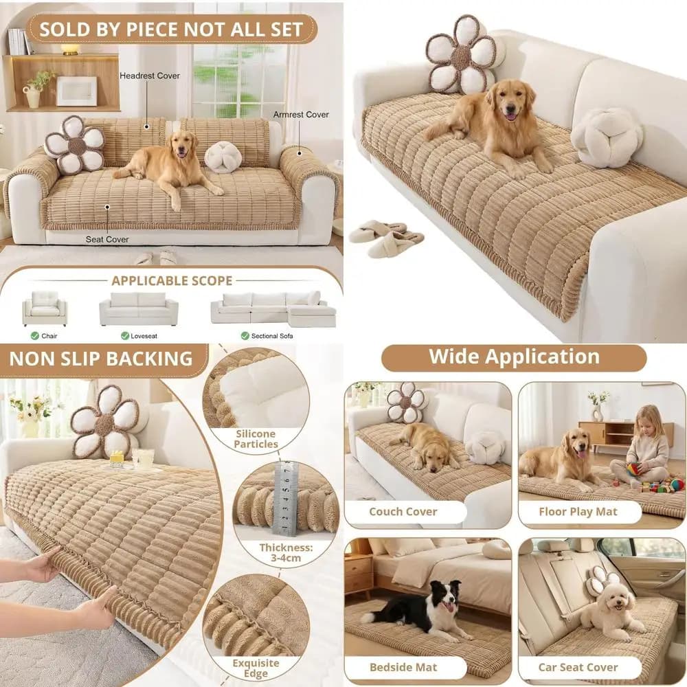 Covers Cane Resistant Washable, Sofa Protection, Anti-slip Covers Pet Resistant for Leather Sofas, Comable, Sofas (35.4 x 70.9)