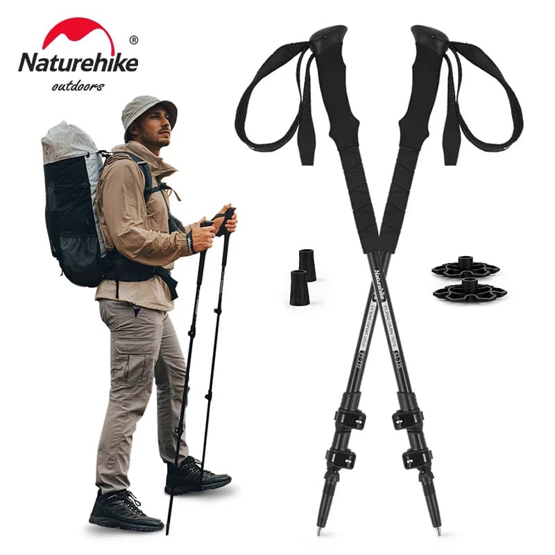 Naturehike ST03 Snow Pro Trekking poles Aluminum alloy for outdoor hiking camping rod Outdoor block Climbing equipment