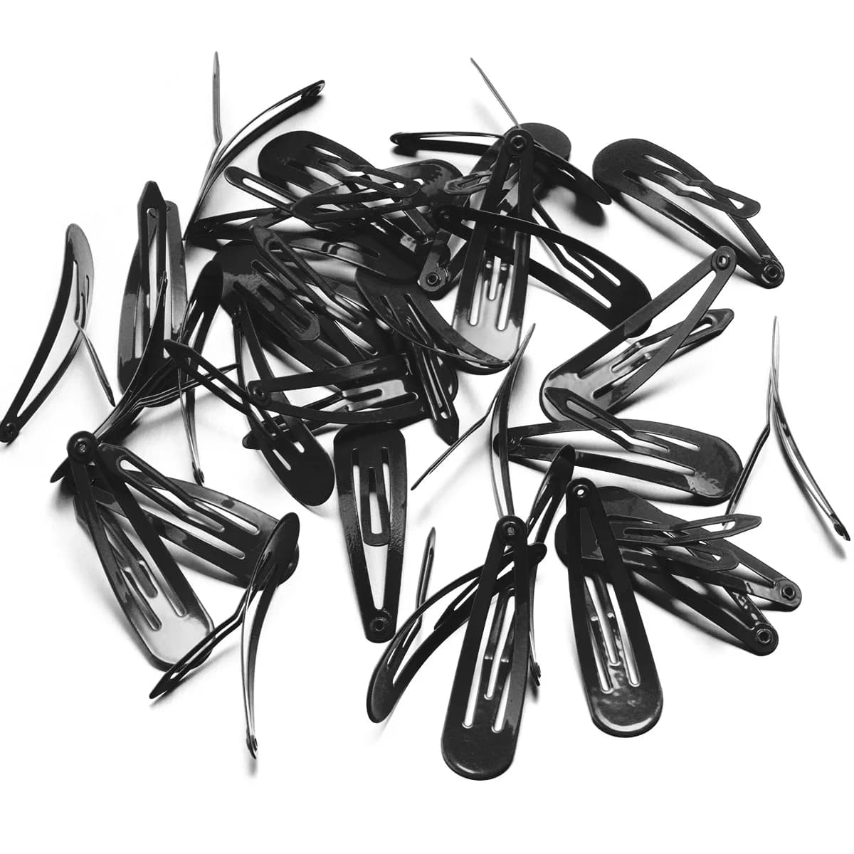 10pcs of simple black hair clips for women, ideal for fixing bangs and backcombing.
