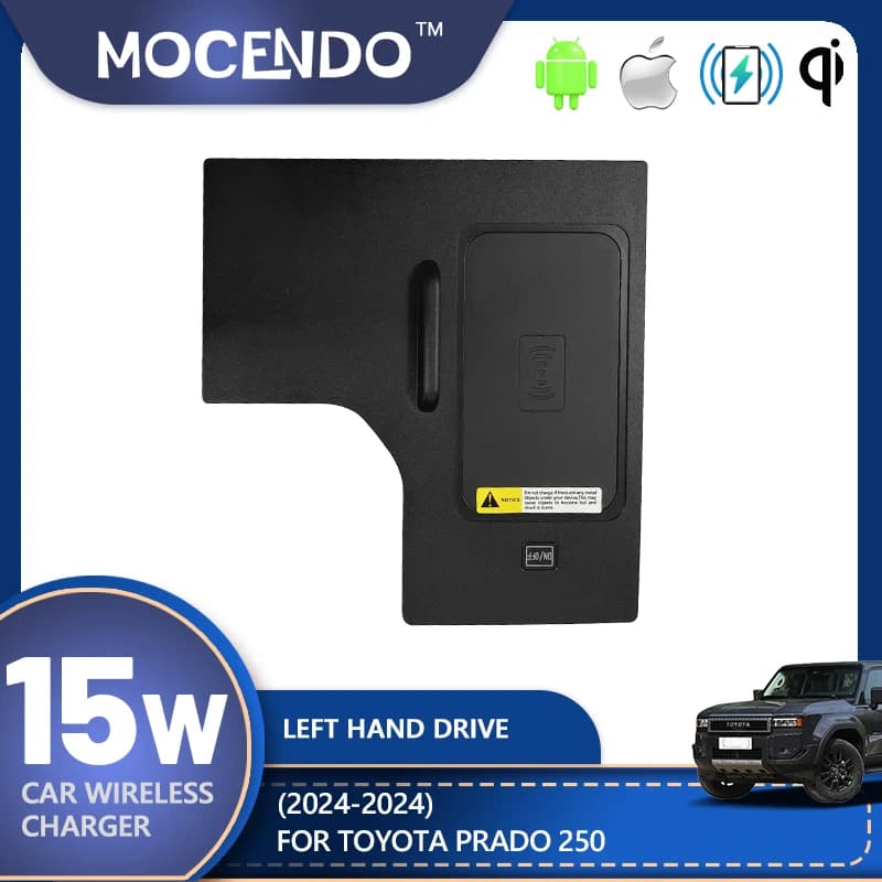 For Toyota Land Cruiser Prado 250 LC250 2024 2025 LHD central control car wireless charging accessories for car adapter car charger