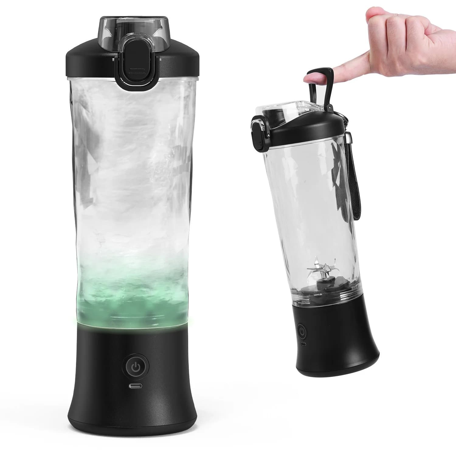 600 ml portable sports shaker cup, direct drinking spout, fresh juice maker for fitness and gym use