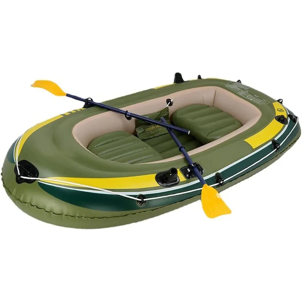 Kayak Gonfiabile Resistente per 3 Persone con Pagaia, Ideale per Pesca e Tour Panoramici