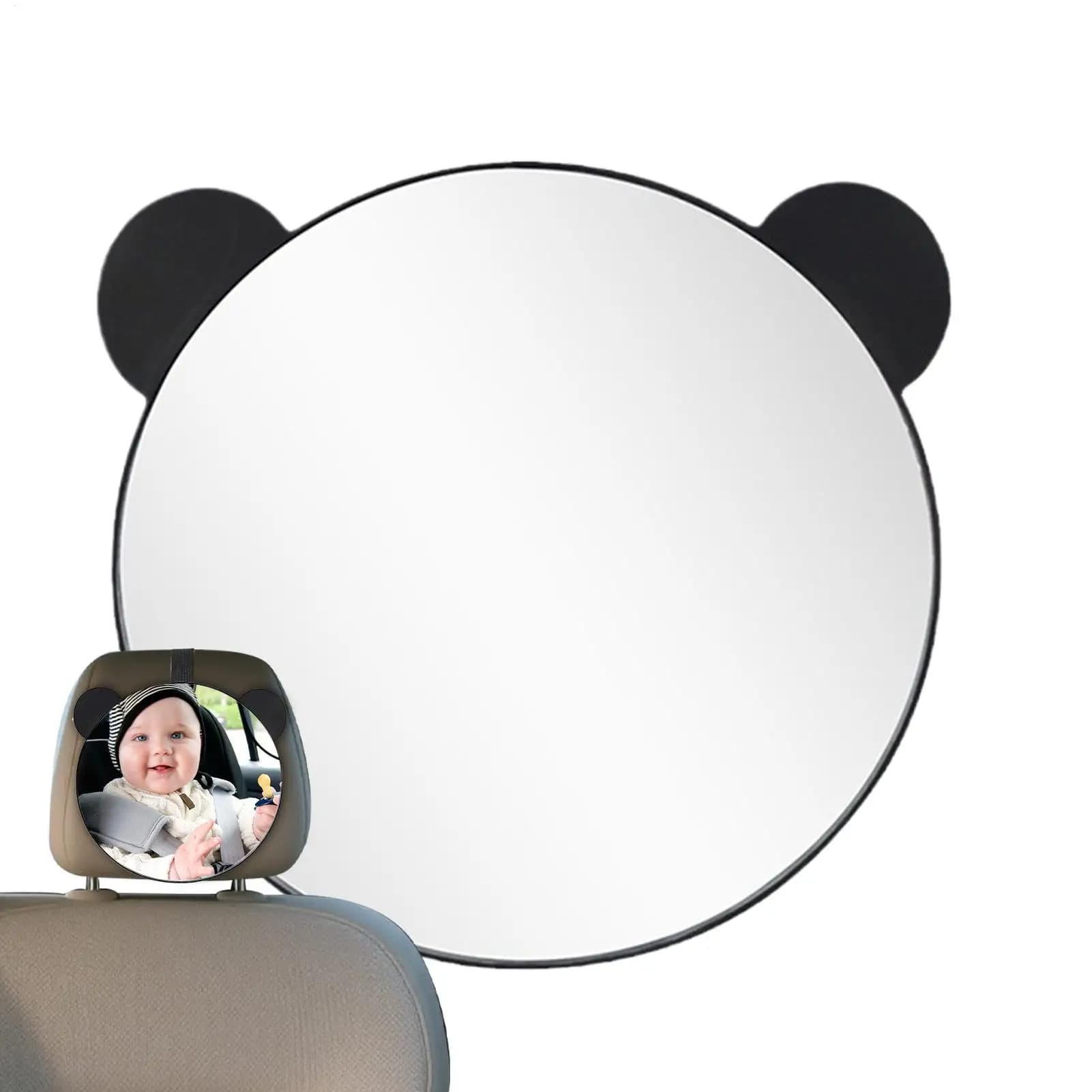 Specchietto per seggiolino auto per bambini Specchietto per auto per paraurti posteriore per bambini Orecchie da orso Monitor retrovisore Sedile posteriore di sicurezza per bambini regolabile infrangibile