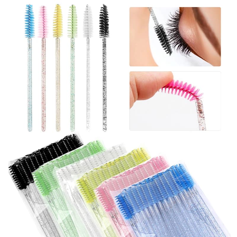50 pcs Brushes For Eyebrow Use And Throwing Eyelash Extension Tools Eyebrow Brush Mascara Bacchette Applicator Spoolers brosse cils