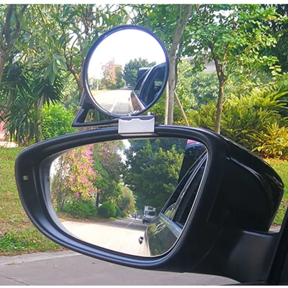 Car Reversing Parking Helper Car Blind Spot Mirror HD Glass Wide Angle Dead Zone Auxiliary Mirror 360 Adjustable Degree