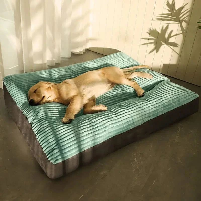 Detachable Washable Dog Bed Mat Thick Warm Pet Sleeping Cushion Soft Comfort Kennel Pad For Large Medium Small Dogs Indoor Use