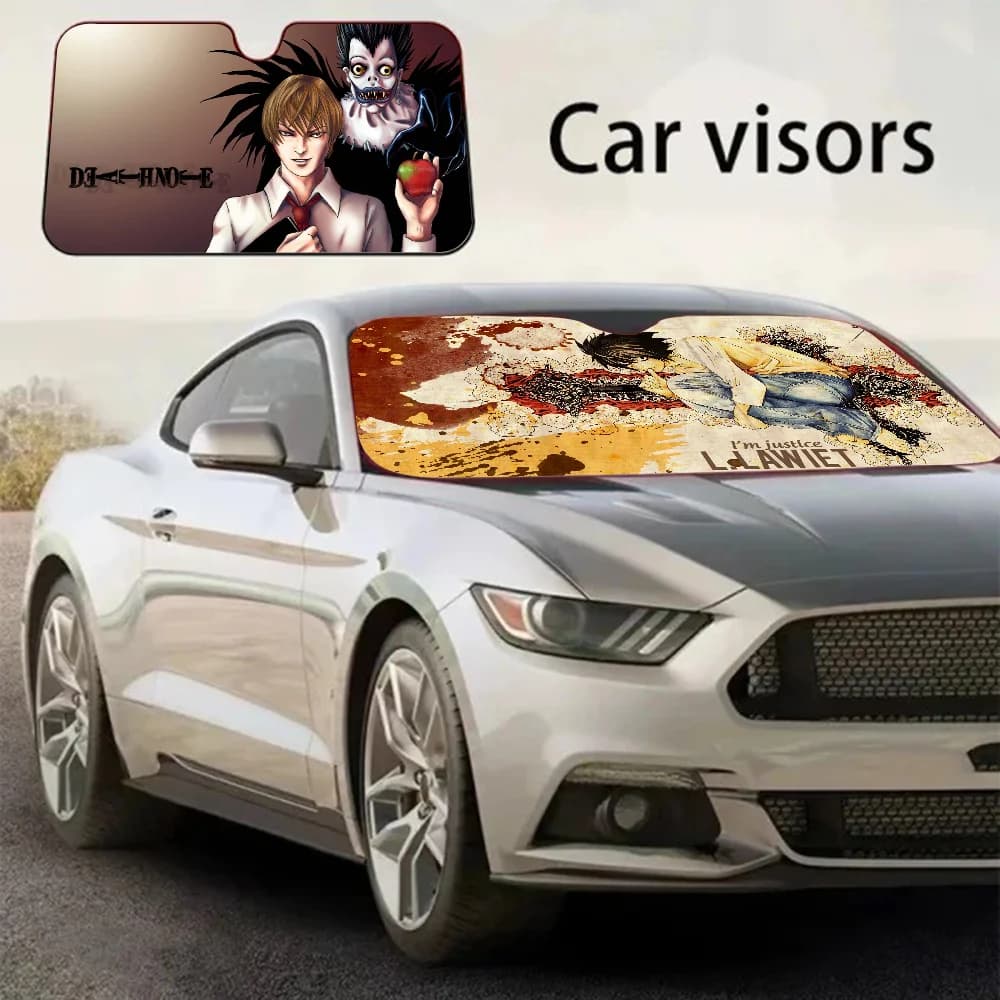 1PC Anime Death Note DN L Auto Parasole Scudo Parabrezza Finestra Protezione solare Copertura Protezione interna