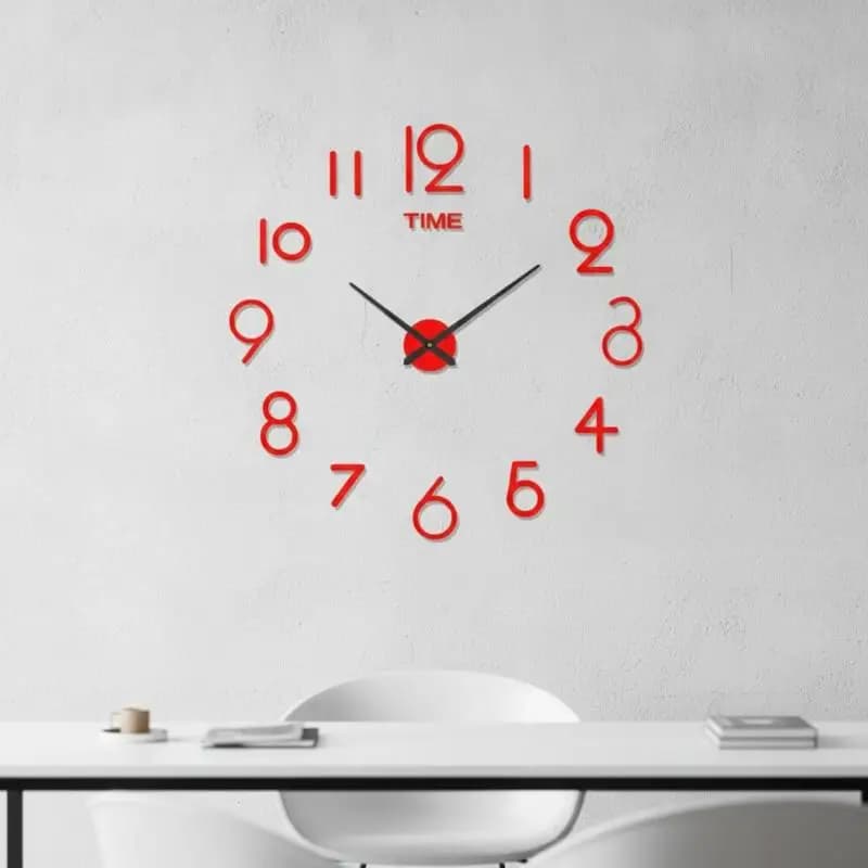 2026 New 3D DIY Large Wall Clock Acrylic Mirror Surface Silent Quartz Clock for Home Living Room Wall Decor