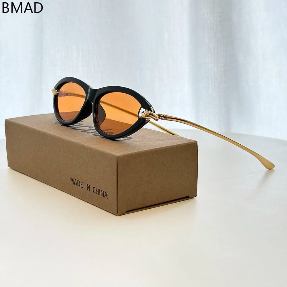 Occhiali da Sole Cat Eye di Tendenza 2026 per Donne, Occhiali di Lusso da Esterno, Protezione Solare, Stile Punk Vintage