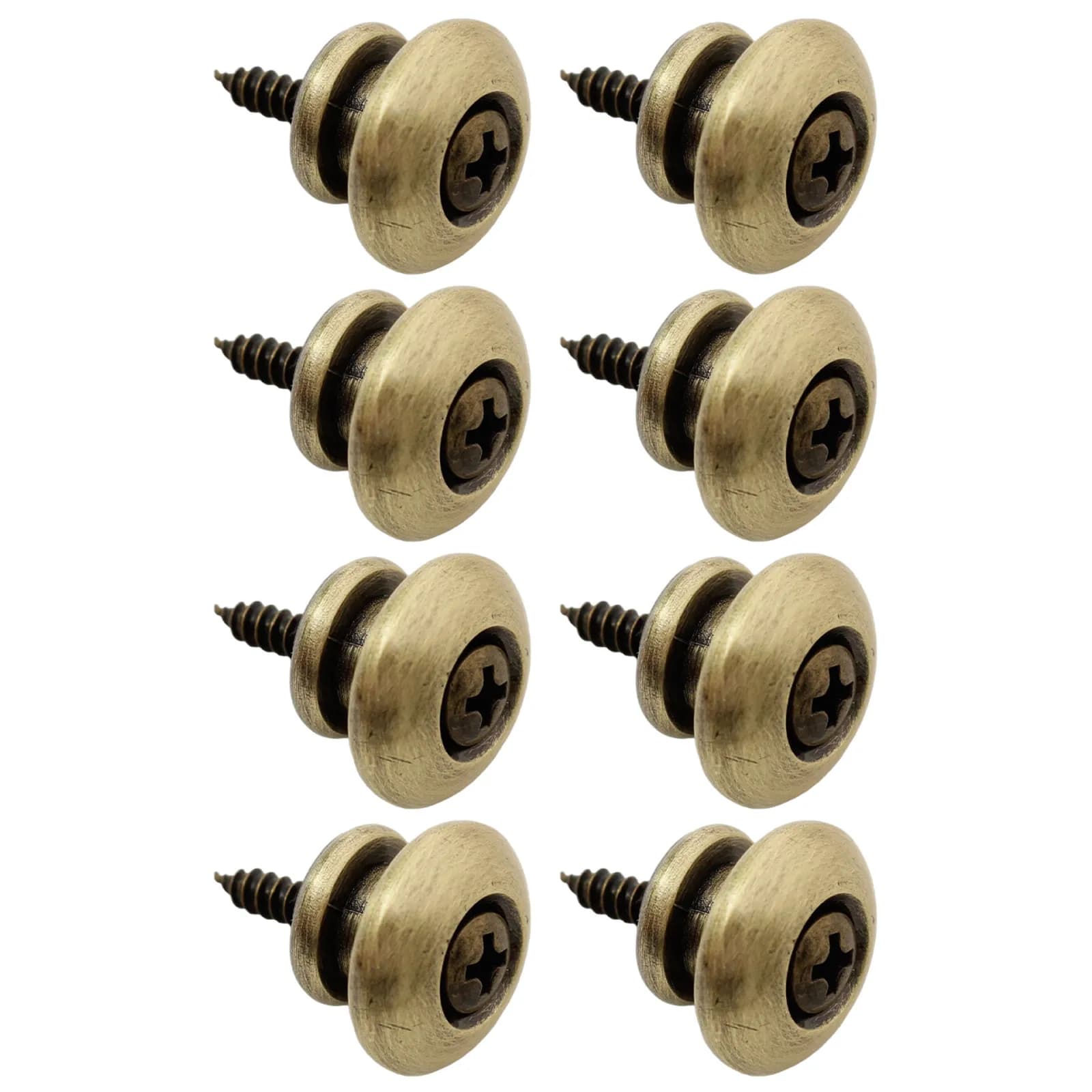 8Pcs Bronze Mushroom Head Guitar Strap Locks Secure Buttons for Electric Acoustic Ukulele Banjo Replacement Parts