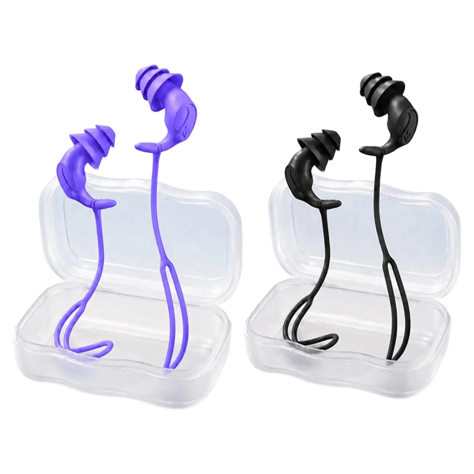 Swim Ear Plugs Silicone Waterproof Reusable Comfortable Adults Snorkeling Showering Earplugs For Water Sports Beach Pool