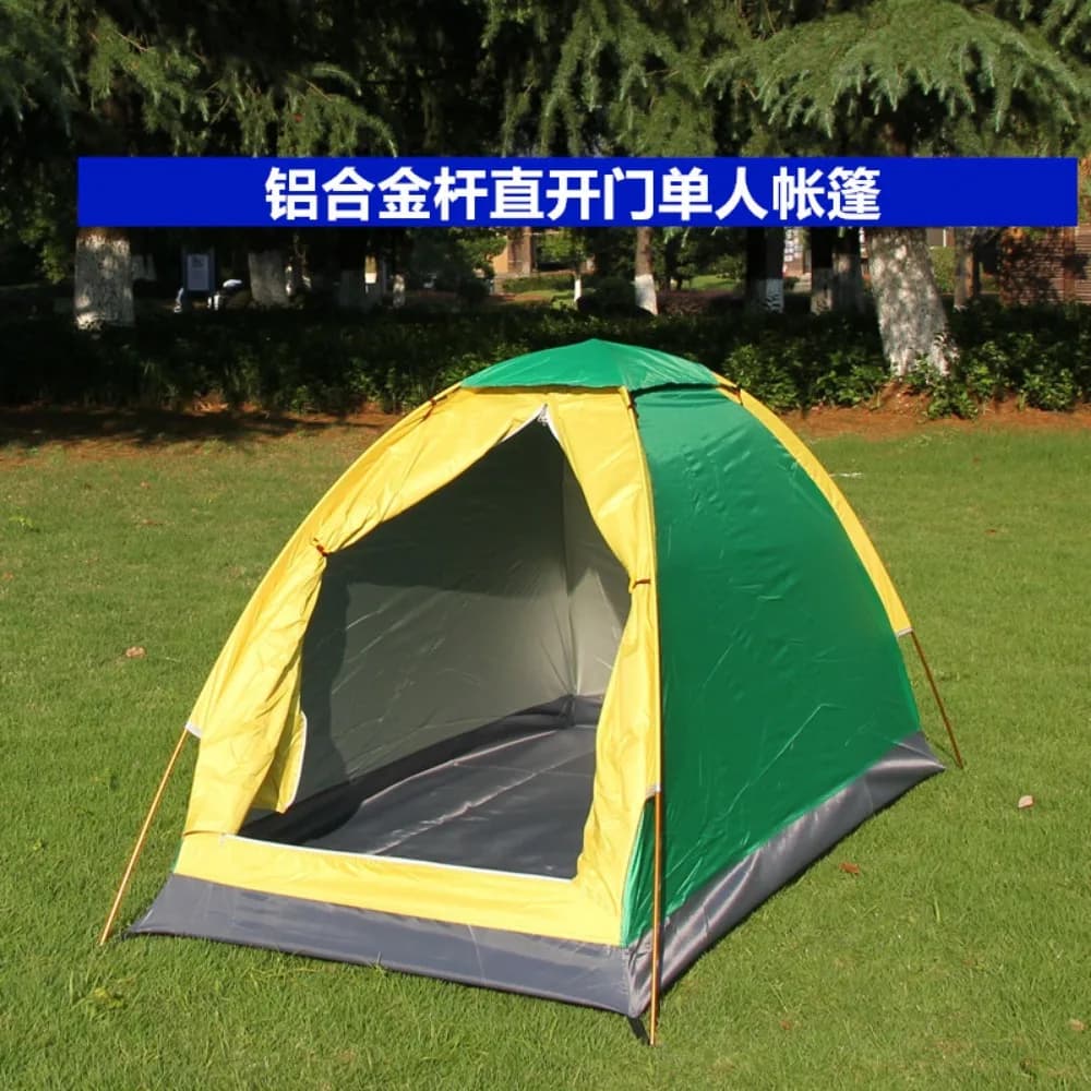 Single Person Camping Tent Ultralight Portable Aluminum Pole Sun Protection Waterproof Outdoor Travel Hiking Fishing Home Use