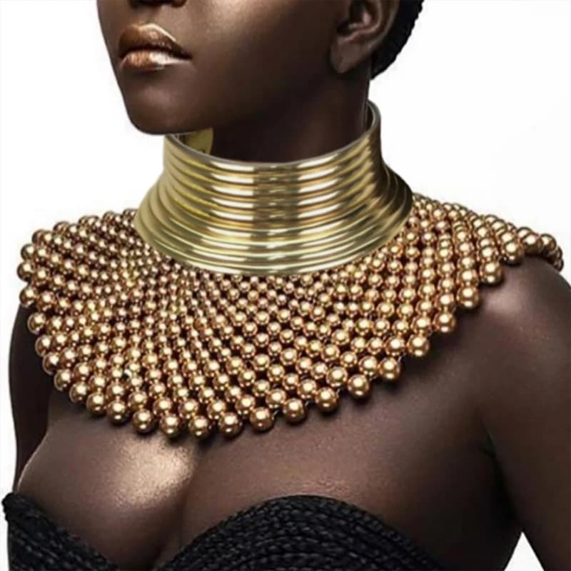 Collane indiane per le donne gioielli africani di marca fatti a mano con perline collare di dichiarazione perline collana girocollo abito da sposa