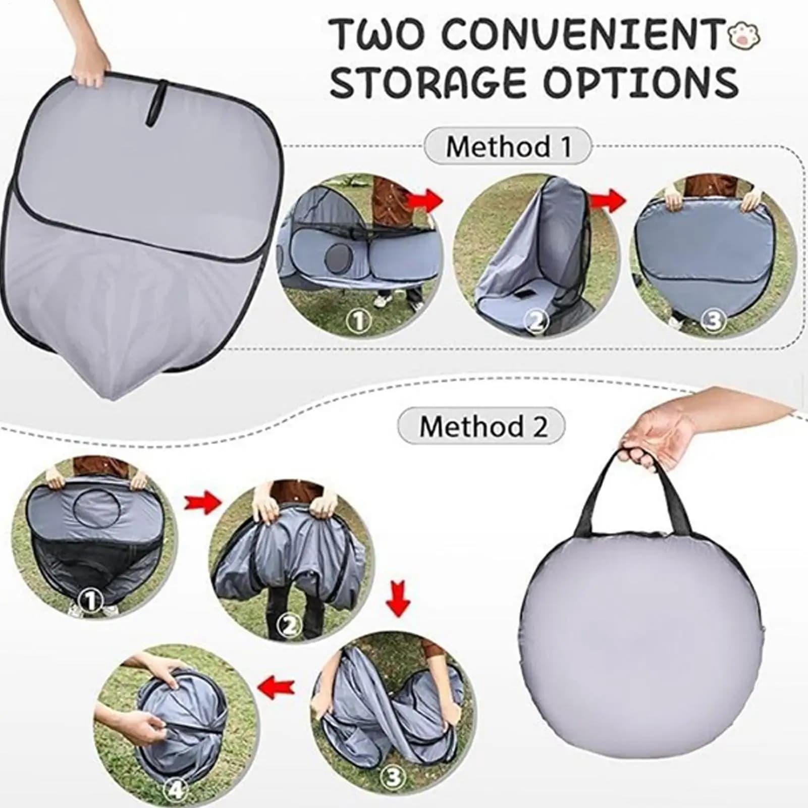 Box per gatti portatile Tunnel per recinzione per gatti Penna da gioco per cani Custodia pieghevole Casa Giocattoli interattivi Parco giochi per esercizi per gattini