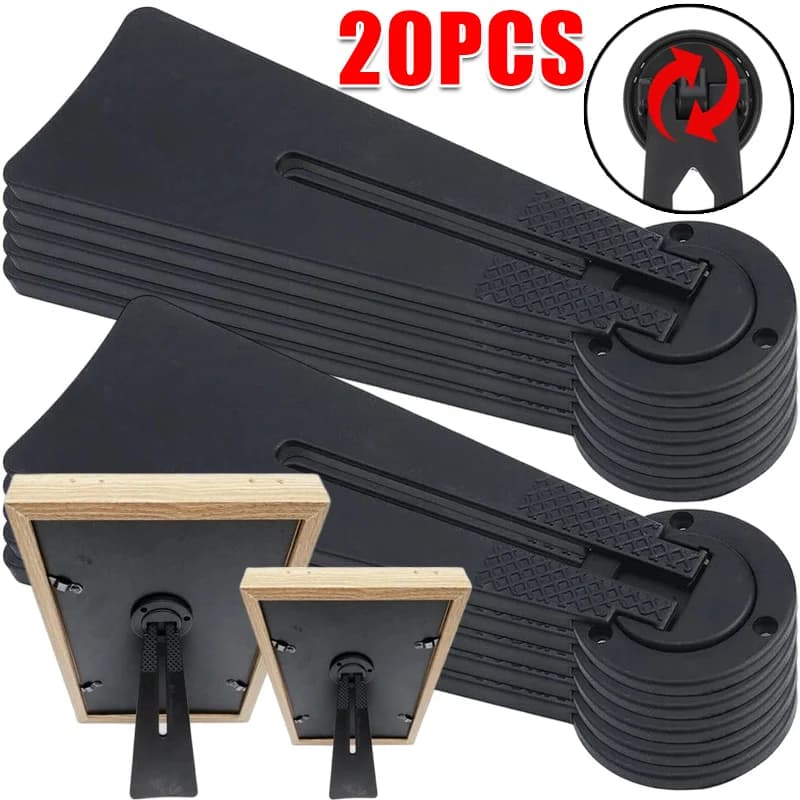 Plastic Easel Back Support Holders 360° Rotating Picture Photo Frame Stands Artwork Painting Display Brackets for Home Decor