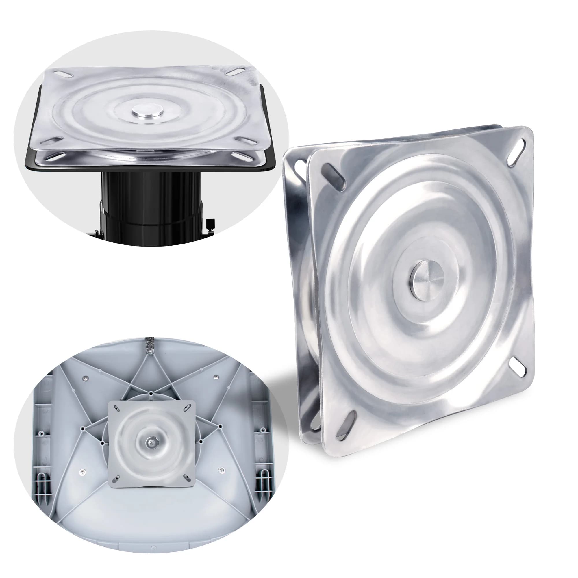 Swivel for boat seat, swivel steel seat plate 316, 7" x 7" seat base for boat seat, swivel bar stool bracket, swivel chairs