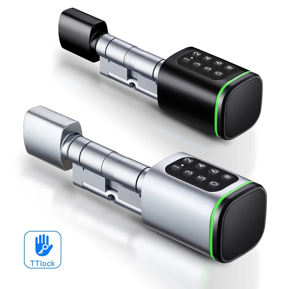 TTlock APP Cerradura inteligente serratura digitale regolabile chiave a cilindro password scheda serratura a cilindro intelligente