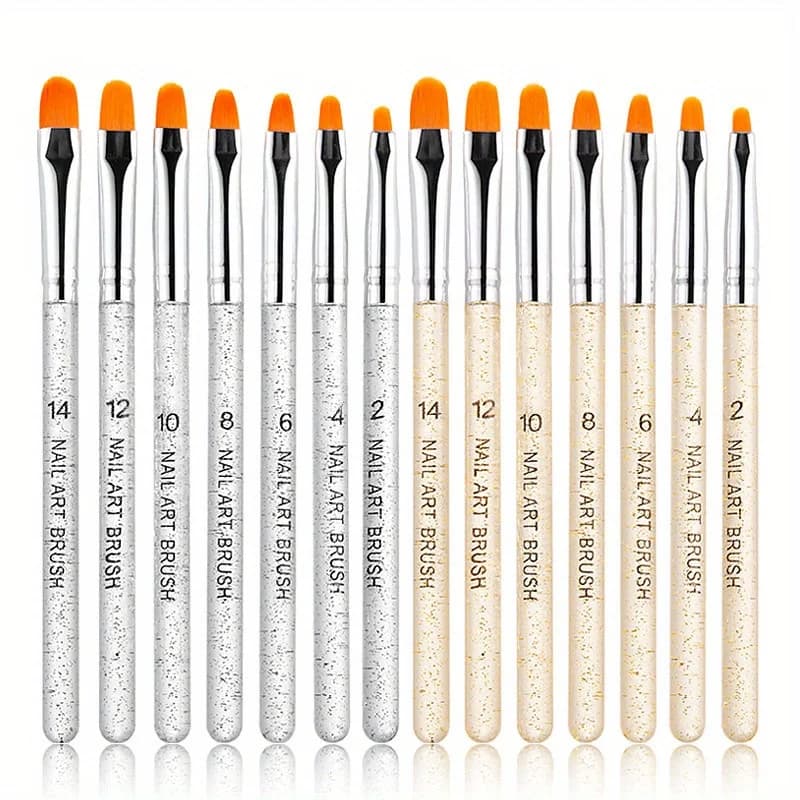 7 pezzi professionale Manicure Gel UV pennello penna acrilico trasparente Nail Art pittura pennello da disegno strumenti per fototerapia