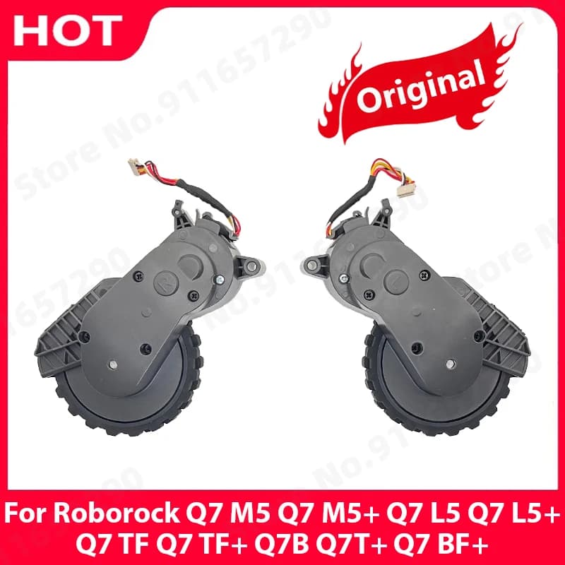 Black left and right wheels for Roborock Q7 M5 Q7 M5+ Q7 L5 Q7 L5+ Q7 TF Q7 TF+ Q7B Q7T+ Q7 BF+ Vacuum wheel