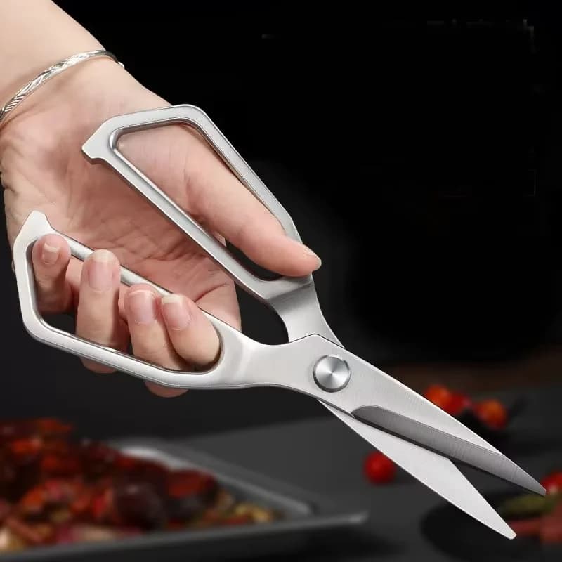 Home Use Sharp Stainless Steel Kitchen Scissors Multi-Functional Strong Chicken Bone Cutting Fish Food Clippers Commercial