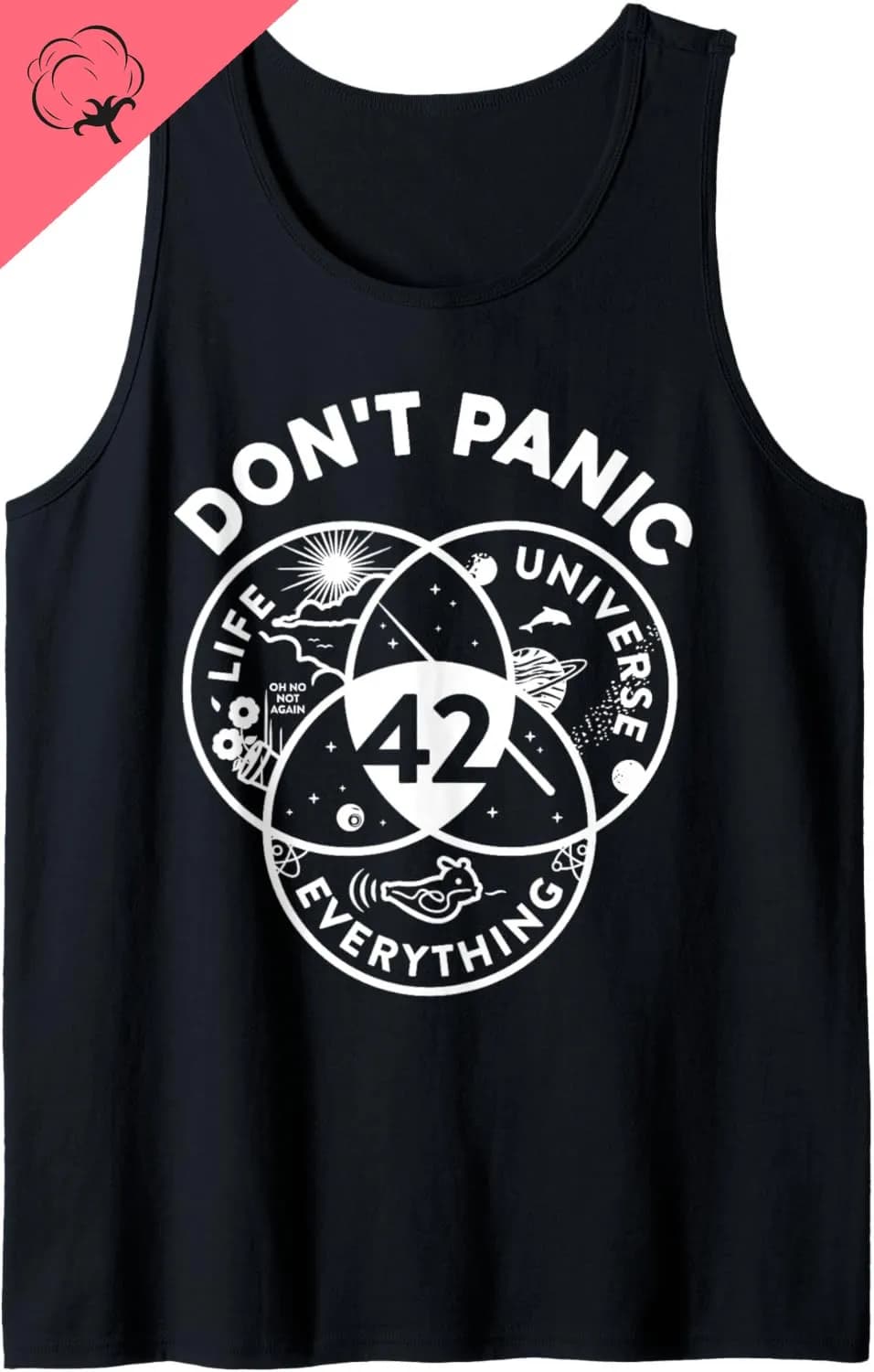 Venn Diagram Life L'Universo e tutto - 42 Life Canotta Canotta corta in cotone per uscire Gilet da uomo e da donna