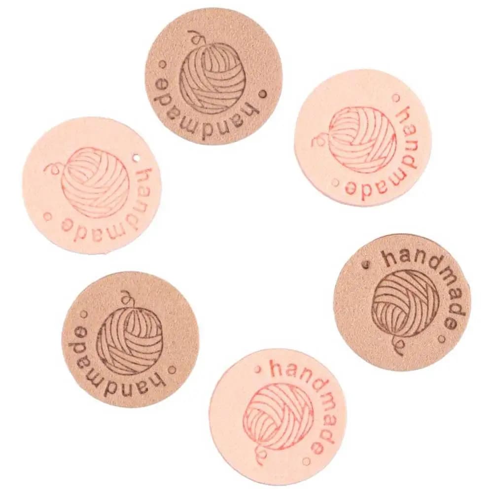 Rounda 20 pezzi artigianato fai da te etichette fatte a mano fatte a mano per vestiti etichette in tessuto etichette per indumenti decorazioni per indumenti accessori per indumenti