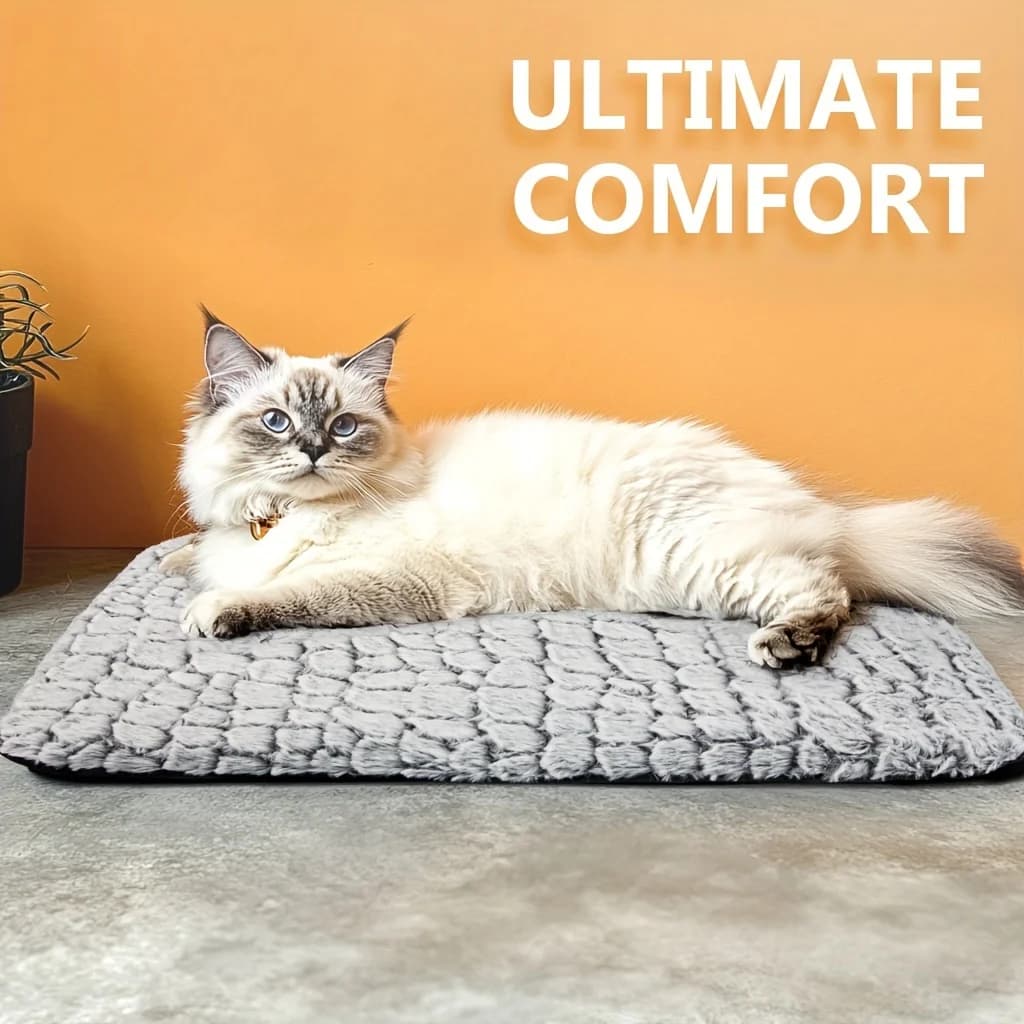 Letto per gatti autoriscaldante, morbido cuscino riscaldante per animali domestici per cani e gatti per interni ed esterni, coperta termica per tappetino per gatti riscaldato antiscivolo lavabile