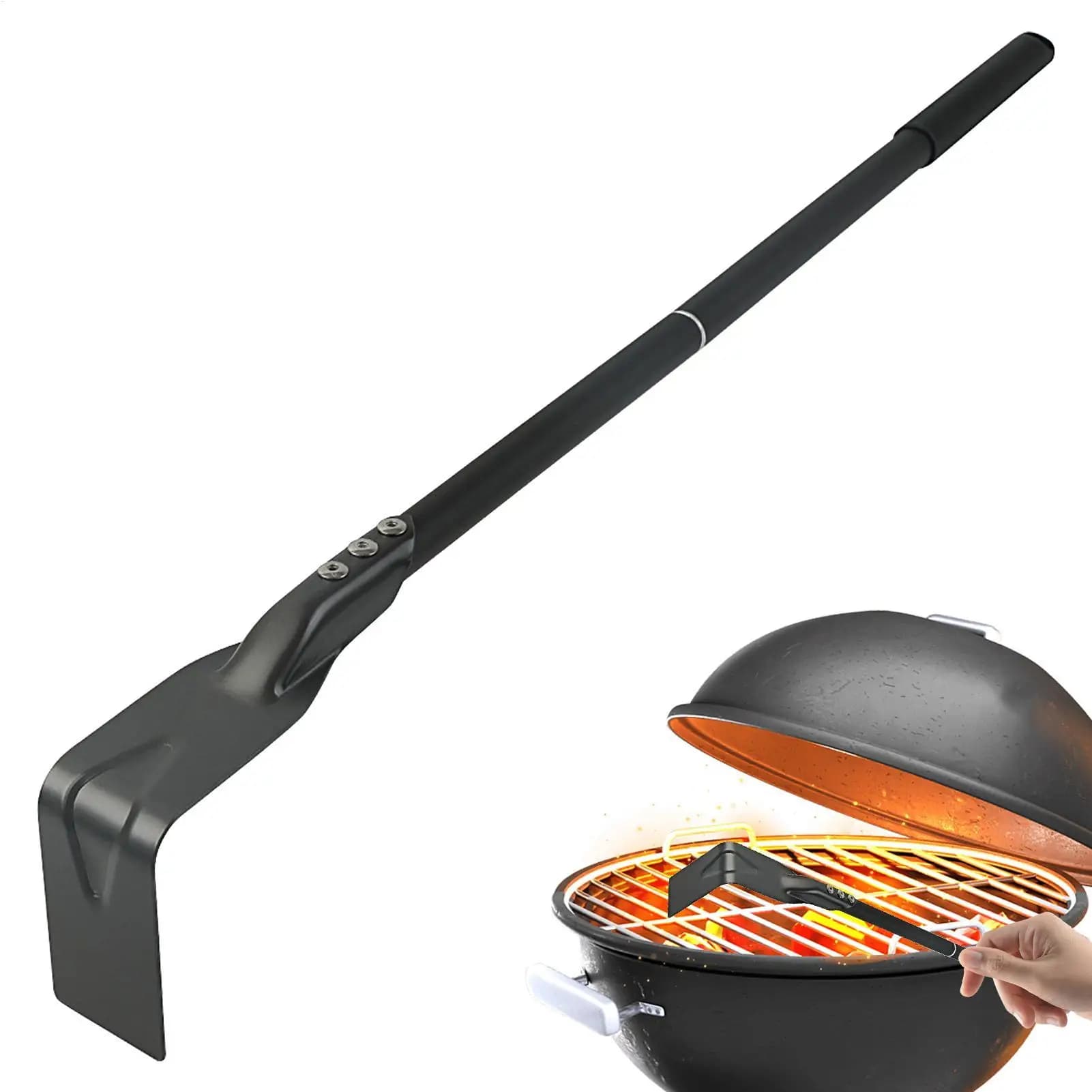 Pizza oven ash rack Coal barbecue tool Long sleeve Rake grill Rake Cleaning oven Wood stove Cleaning tools Cleaning tools