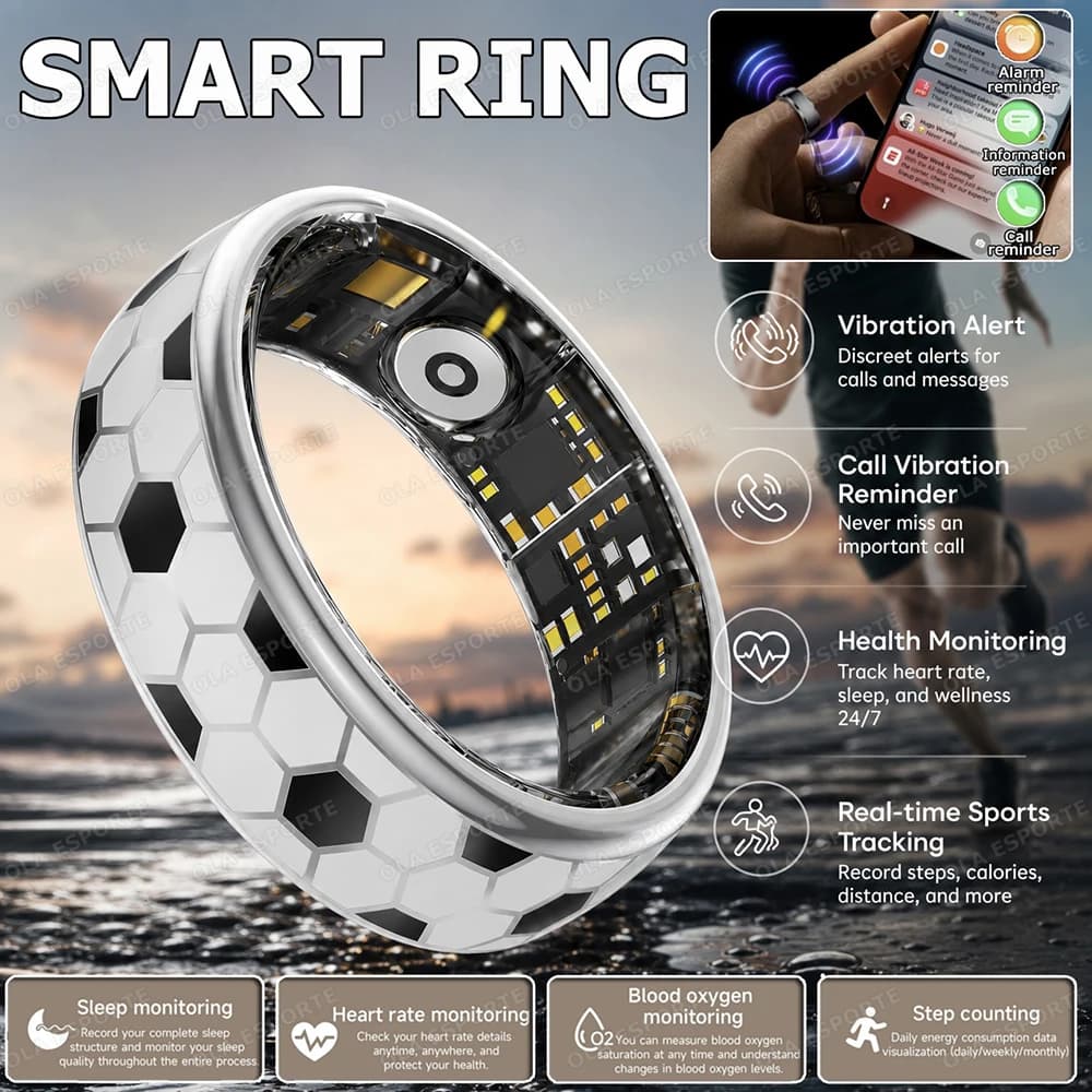 NEW Vibration Alerts Smart Ring Heart Rate Sleep Monitoring Smartring Call Reminder Waterproof Multi-sport Mode ring Man Women