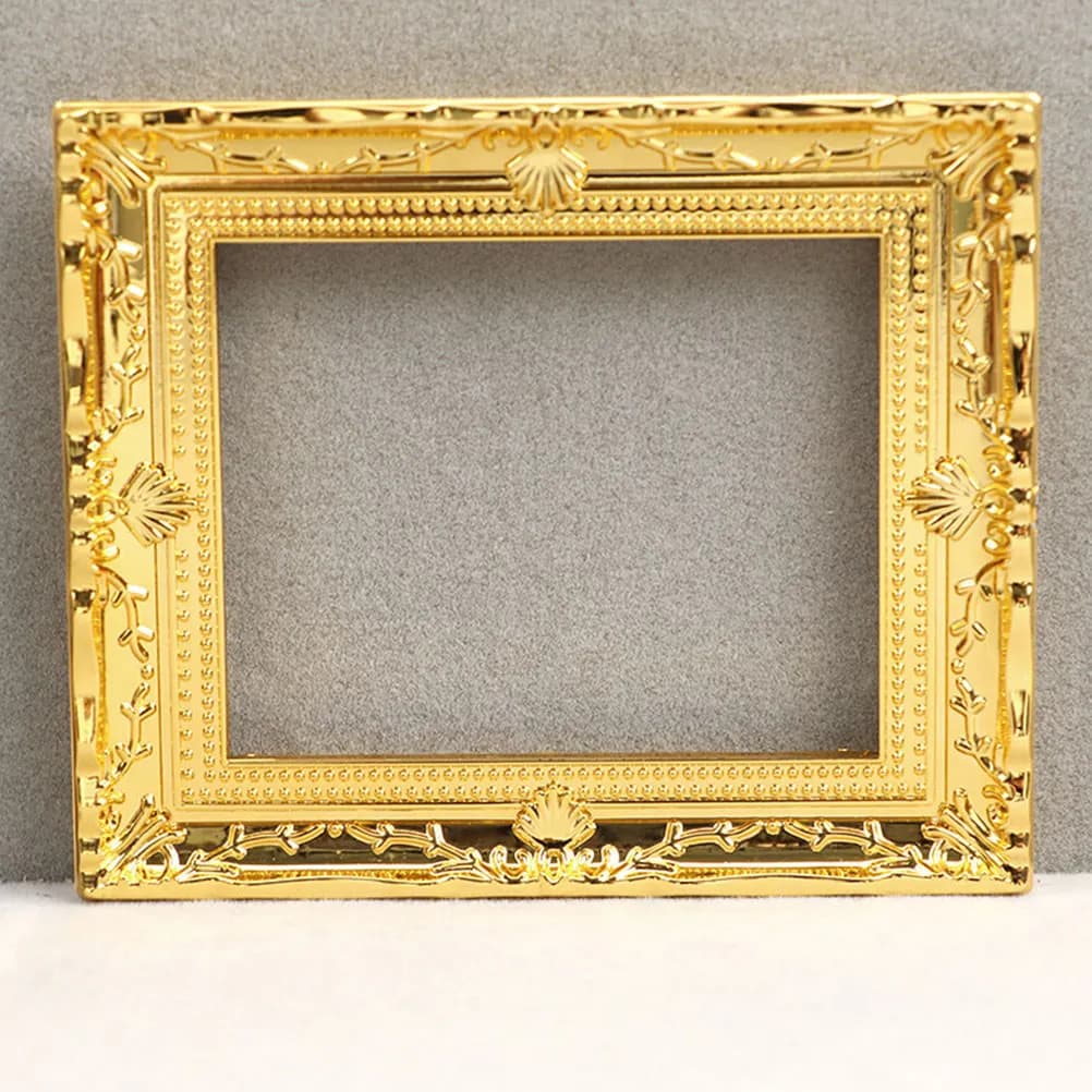6 cornici per foto in miniatura in plastica, cornici per foto in miniatura per artigianato fatto a mano, piccole decorazioni, accessori per mini case