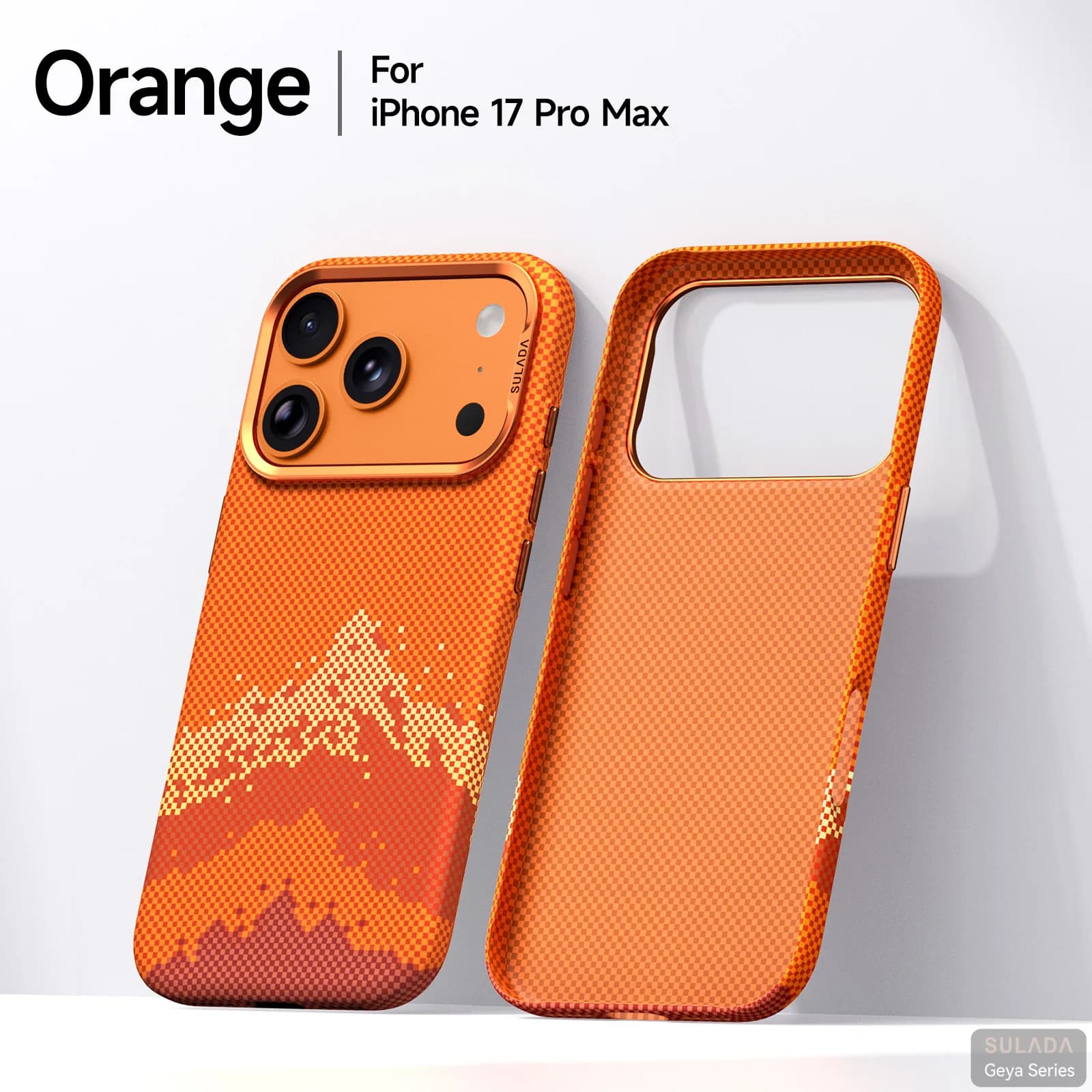 Custodia per iPhone 17 Pro Max 17 Pro di Lusso a Quadretti con Bottoni Metallici Rialzati, Antiurto e Presa Confortevole