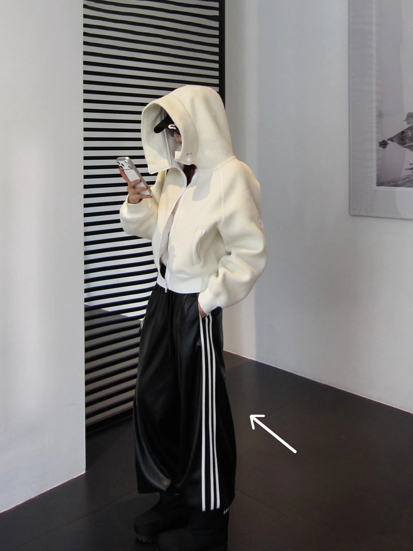 Pantaloni Larghi da Donna in Morbida Pelle Proteica Americana Originale con Elastico in Vita, Pantaloni Lunghi in PU per il Pendolarismo