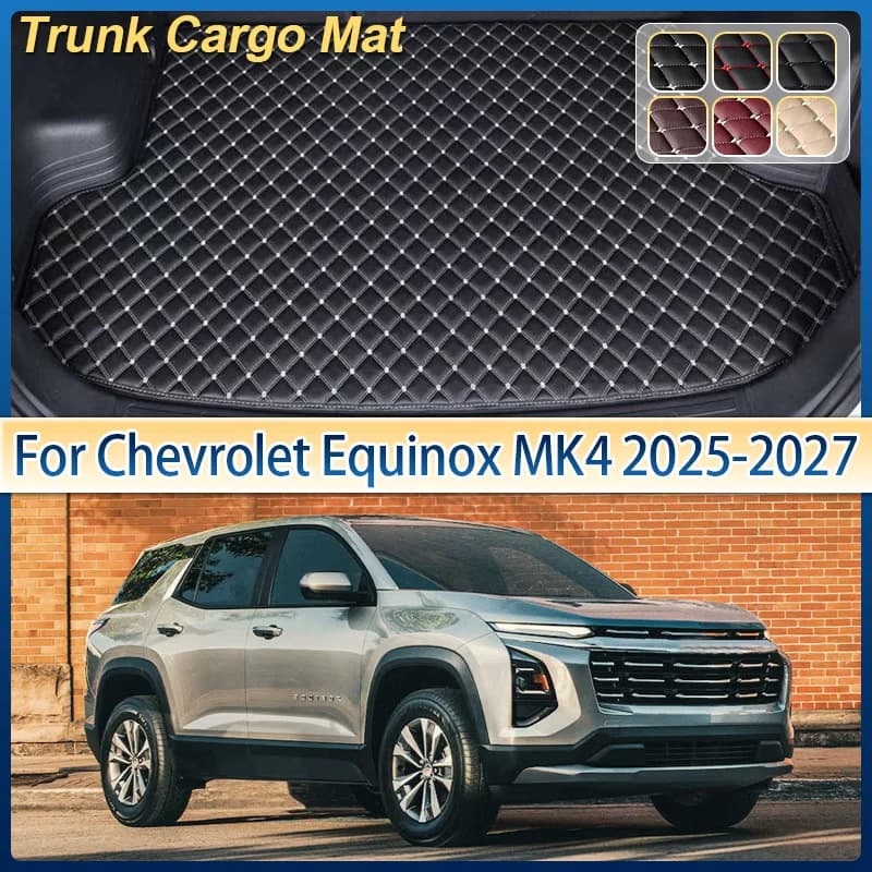 Car Trunk Mat For Chevrolet Equinox 2026 Accessories MK4 2025-2027 Leather Anti-dirty Boot Storage Pad Carpet Cushion Interior