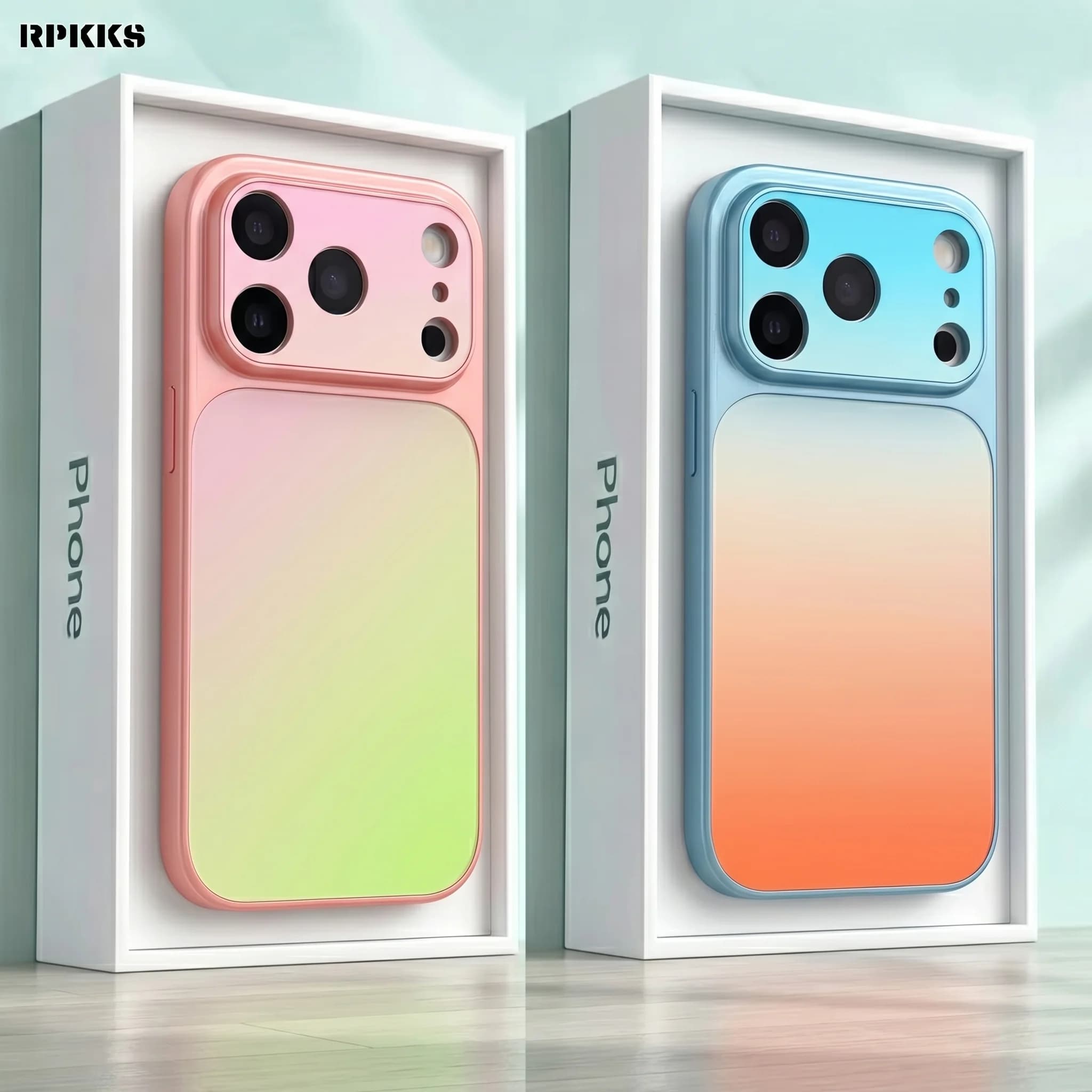 Luxury Gradient Color Large Window Camera Protection AG Nano Matte Case For IPhone 17 16 15 14 13 Pro Max Shockproof Hard Cover