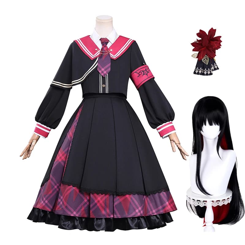 Game Magical Girl Witch Trial Nikaidou Hiro Cosplay Costume Wig Hairpin Women Uniform Skirt Halloween Carnival Party Outfits