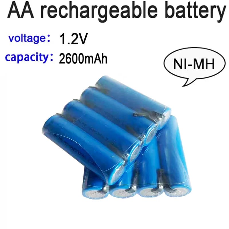Battery AA 1.2V 2600mAh NIMH Original 100% new with welding terminals, for electric shaver, toothbrush, toys