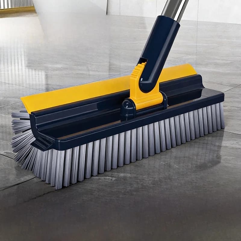 Long Handle Hard Bristle Floor Brush Toilet Tile Special Water Scraper Bathroom Cleaner Tool for Household Floor Cleaning