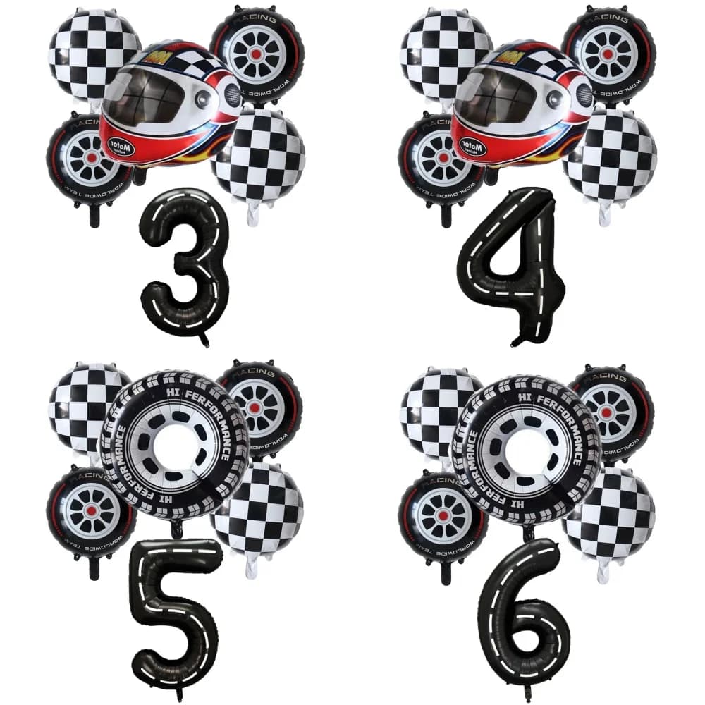 1set helmet motor wheel balloon tire balloons racing balloons birthday decorations guys racing car Dirt Bike Motorcross Hot Wheel supplies for parties