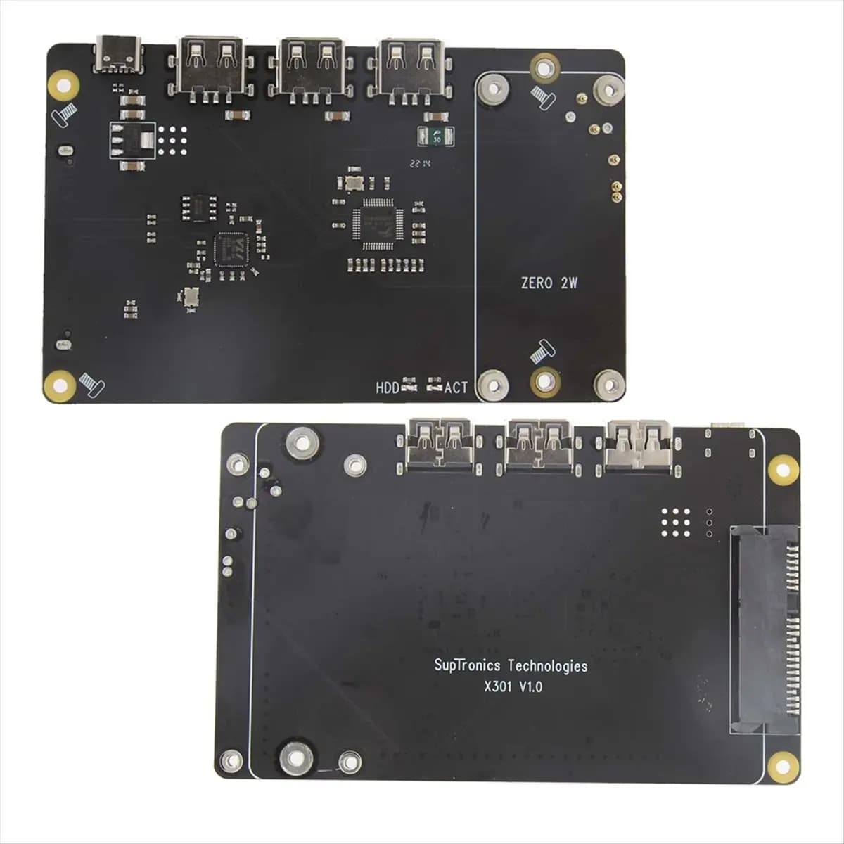 #91A Electronics Accessories,X301 2.5In SATA HDD/SSD NAS Storage Expansion Board for Raspberry Pi (Black)