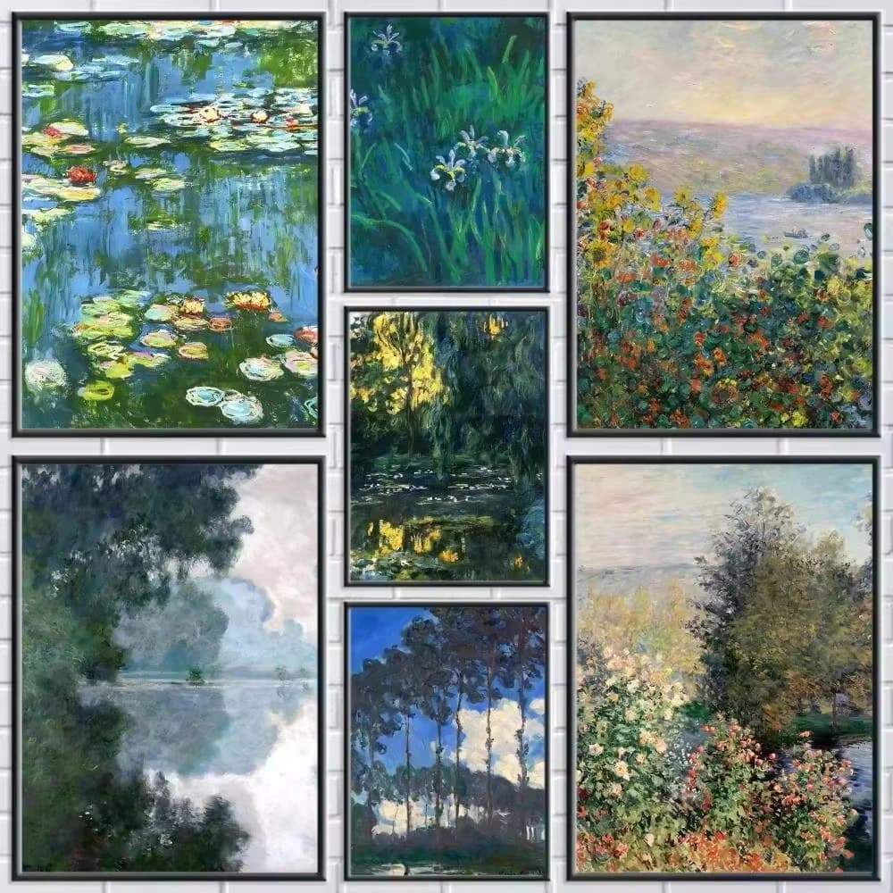 Frameless DIY Oil Painting Kit for Adults Claude Monet Artwork Paint By Numbers Canvas Wall Art Home Decor Creative Gift