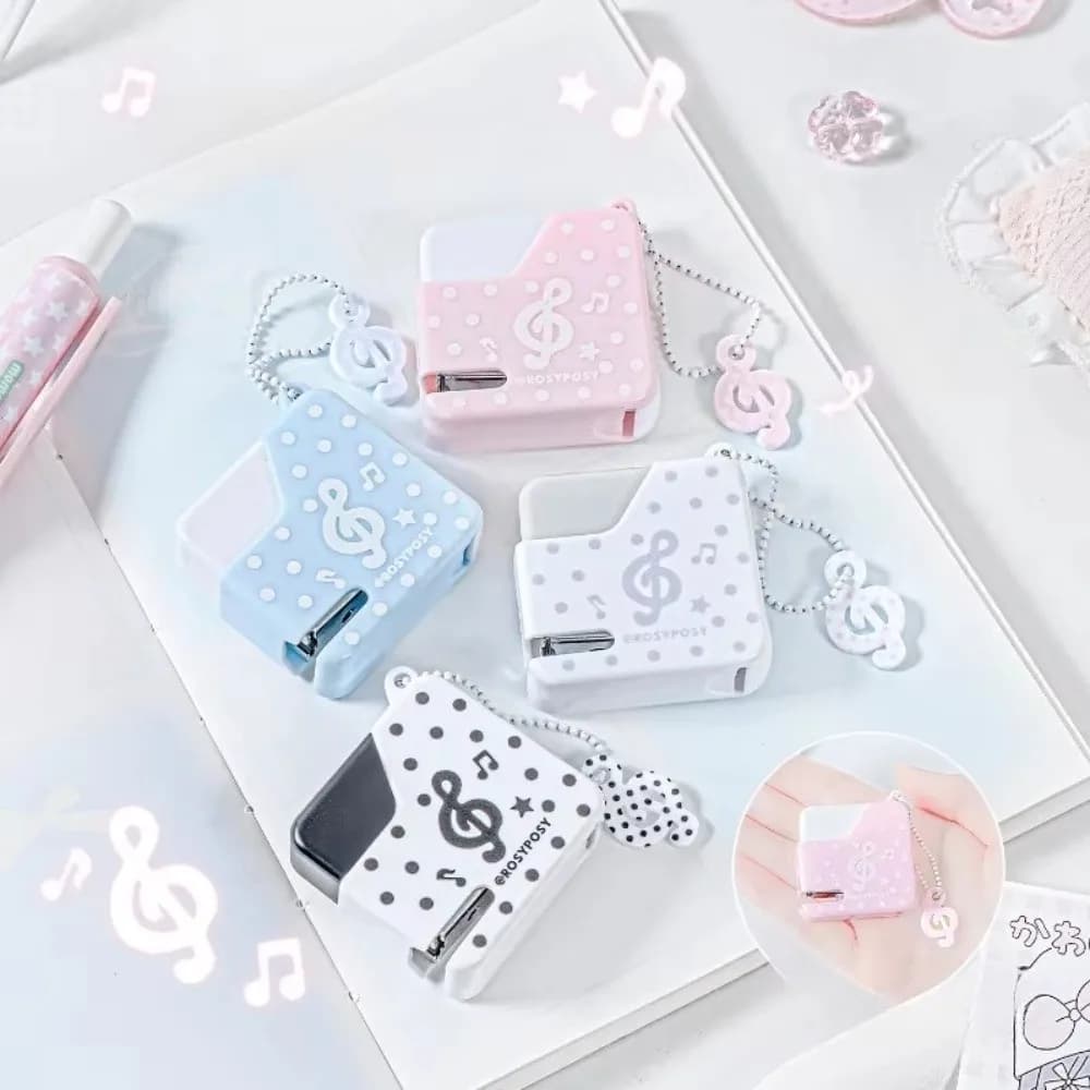 Mini Cucitrice Portatile con 40 Graffette N.10, Leggera, a Pois, per Rilegatura Manuale