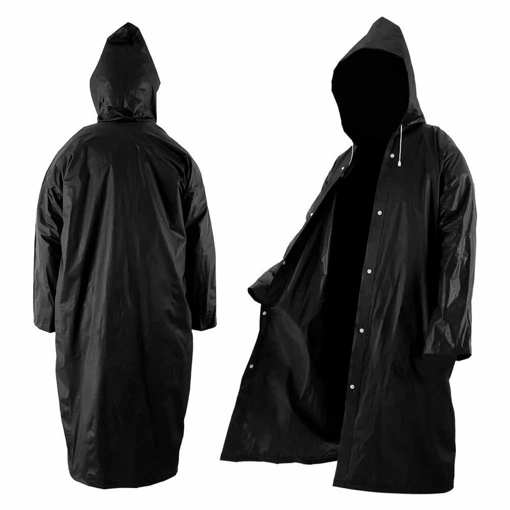 High Quality 1 Piece 145*68 CM EVA Unisex Waterproof Raincoat Raincoat Women Raincoats Black Camping Men Raincoat