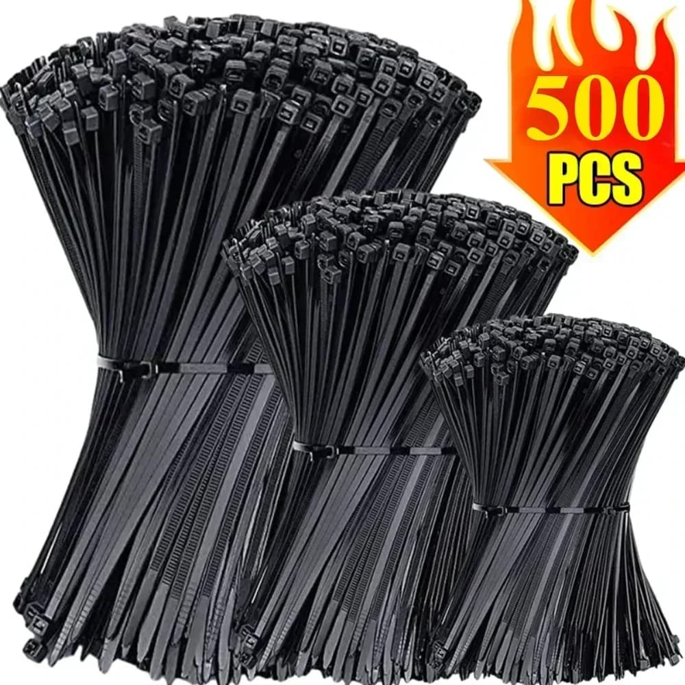 100/300/500 pezzi Specifiche multiple Fascetta in plastica Fascetta per cavi Larghezza 2,5/3,6/4,6 mm Fascetta per cavi in nylon flessibile autobloccante