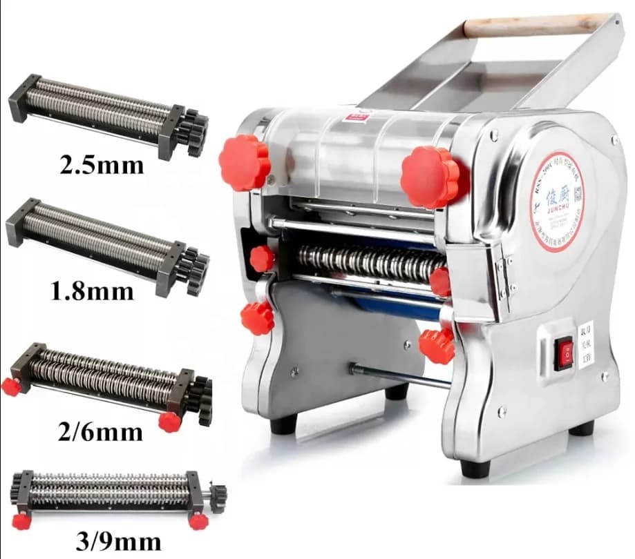 Electric Noodle Machine Automatic Noodle Pasta Maker Noodles Roller / Cutter