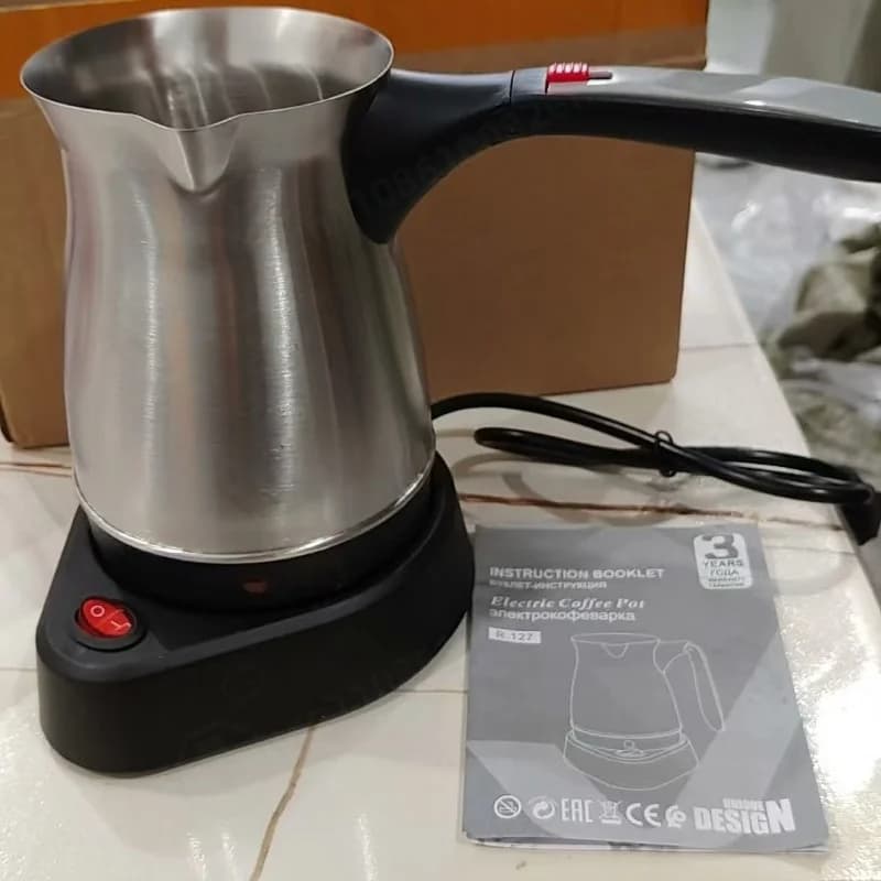 Electric Hand Drip Kettle Fast Heating Turkish Coffee Maker Mini Stainless Steel Espresso Machine for Home Daily Use