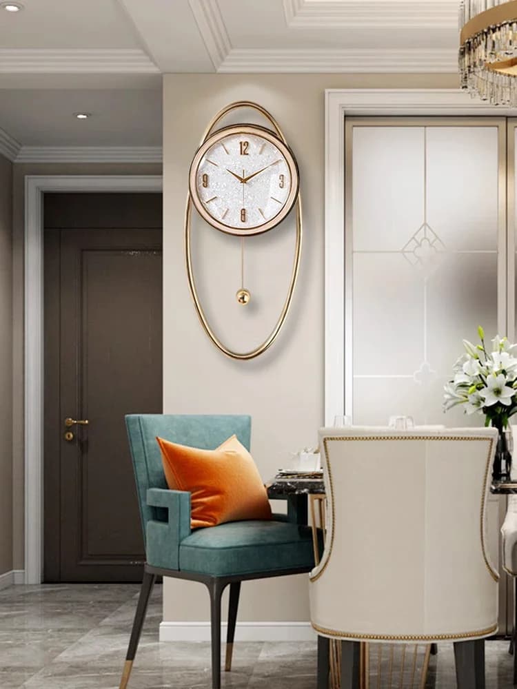 Luxury Digital Pared Wall Decoration Nordic Design Wall Clock Modern Living Room Movement Mechanism Wall Clock Pendulum