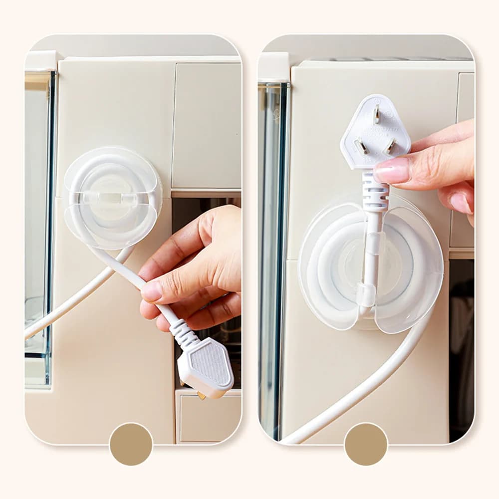 1 PC Clear Cable Winder, Cord Organizer for Air Fryer & Coffee Maker, Cable Holder for Earbuds & Kitchen Appliances