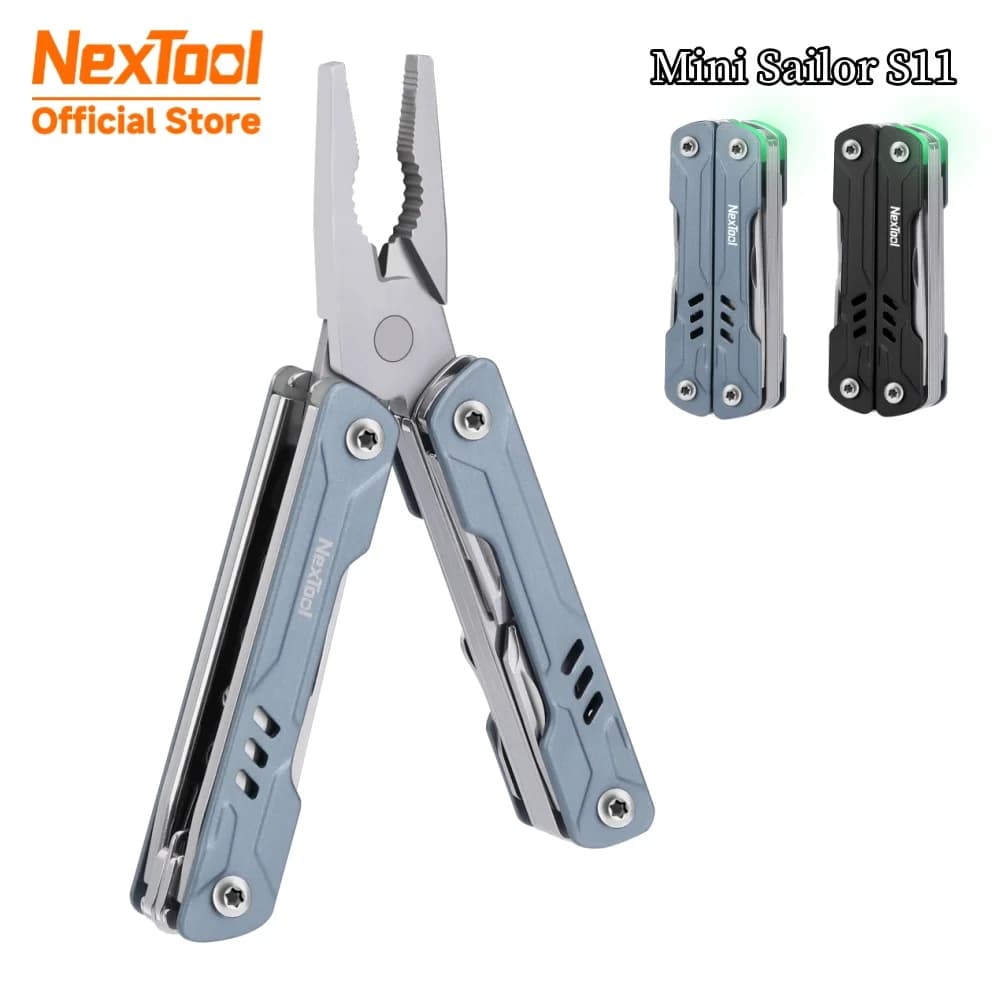 NexTool S11 Mini pinza da marinaio 12-in-1 multiutensile coltello pieghevole cacciavite tascabile forbici portatili EDC utensili manuali da esterno
