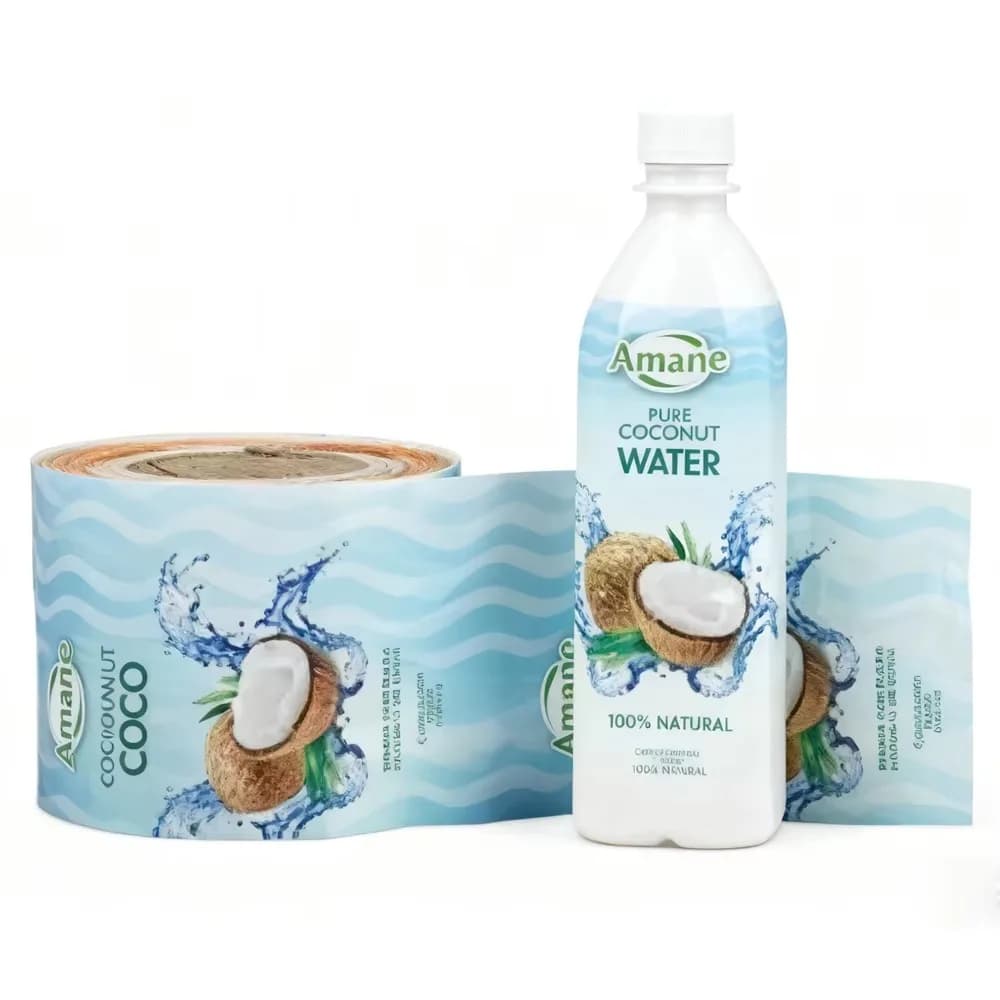 Customized Labels with PVC/PET|Wrap Bags for Water, juice, wine and beverage packaging